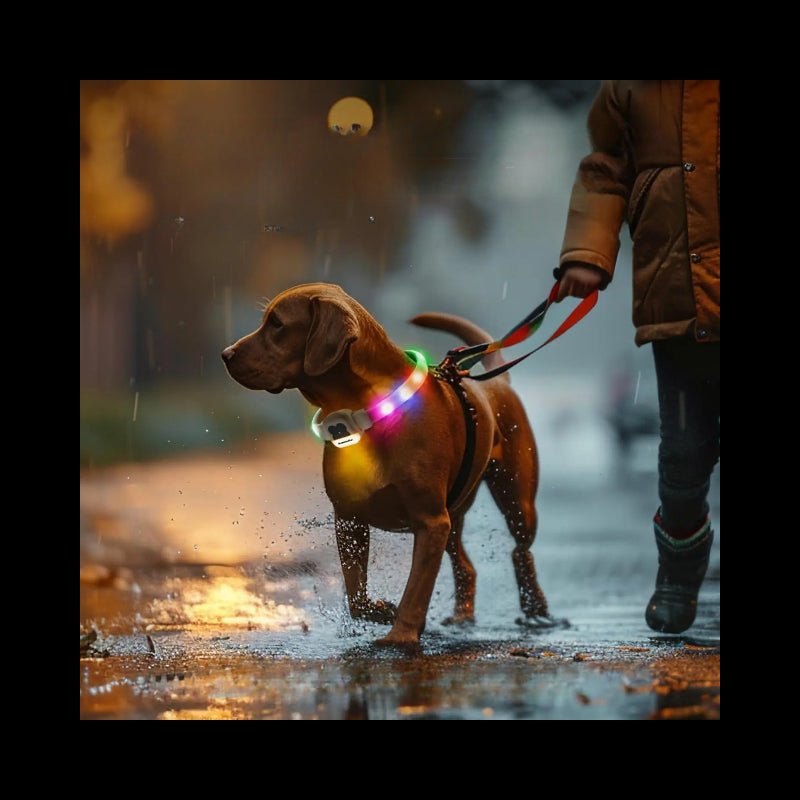 collier chien lumineux | LightEclair - TOUTOU VOYAGEUR